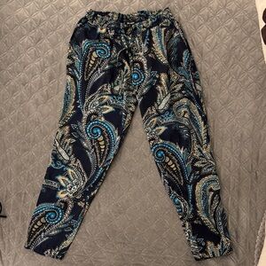 Paisley Print Swim Coverup Pants